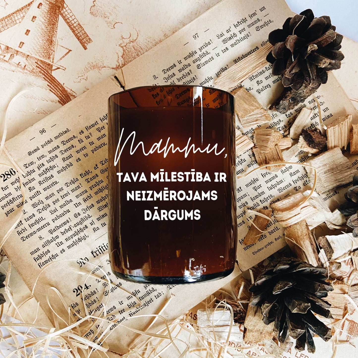 "Your love is an immeasurable treasure" soy wax candle