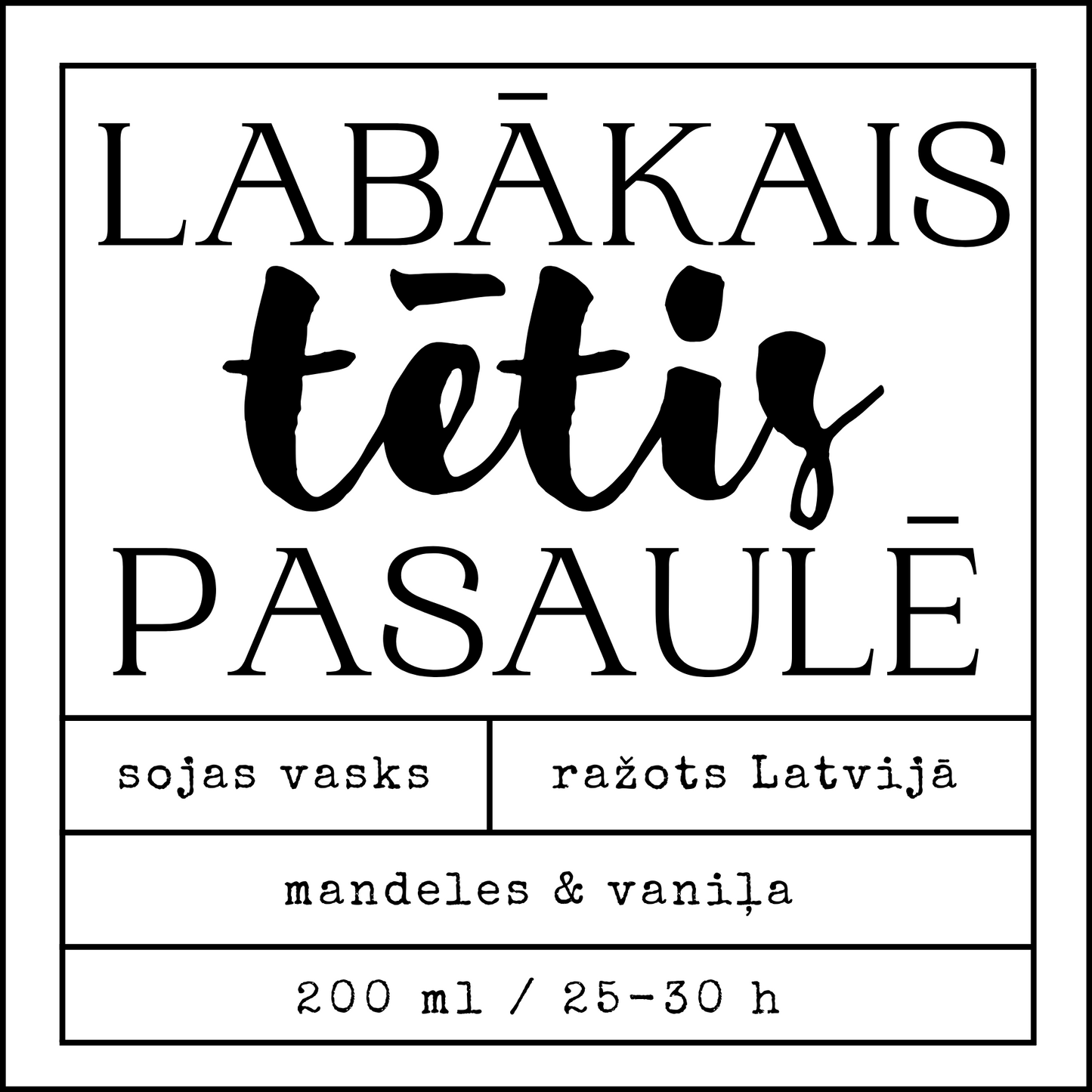 "Labākais tētis pasaulē" sojas vaska svece