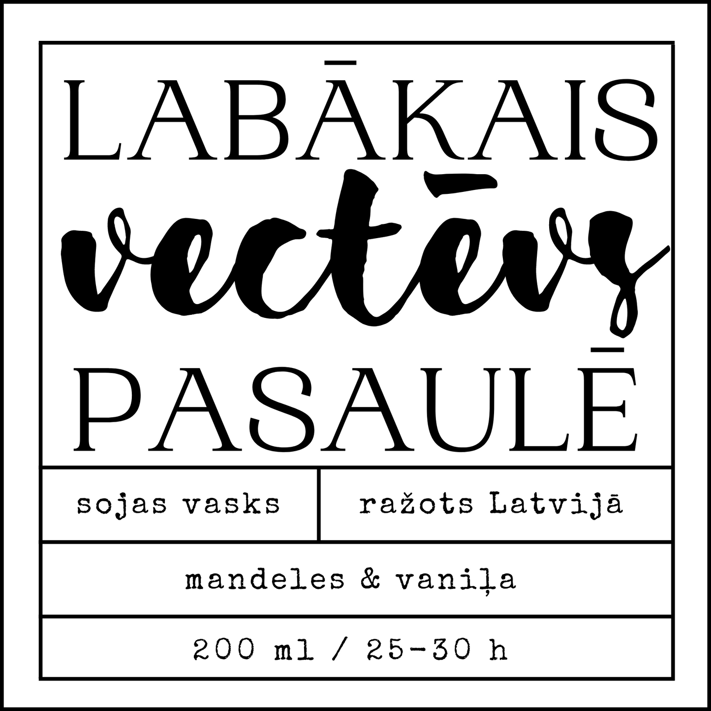 "Labākais vectēvs pasaulē" sojas vaska svece