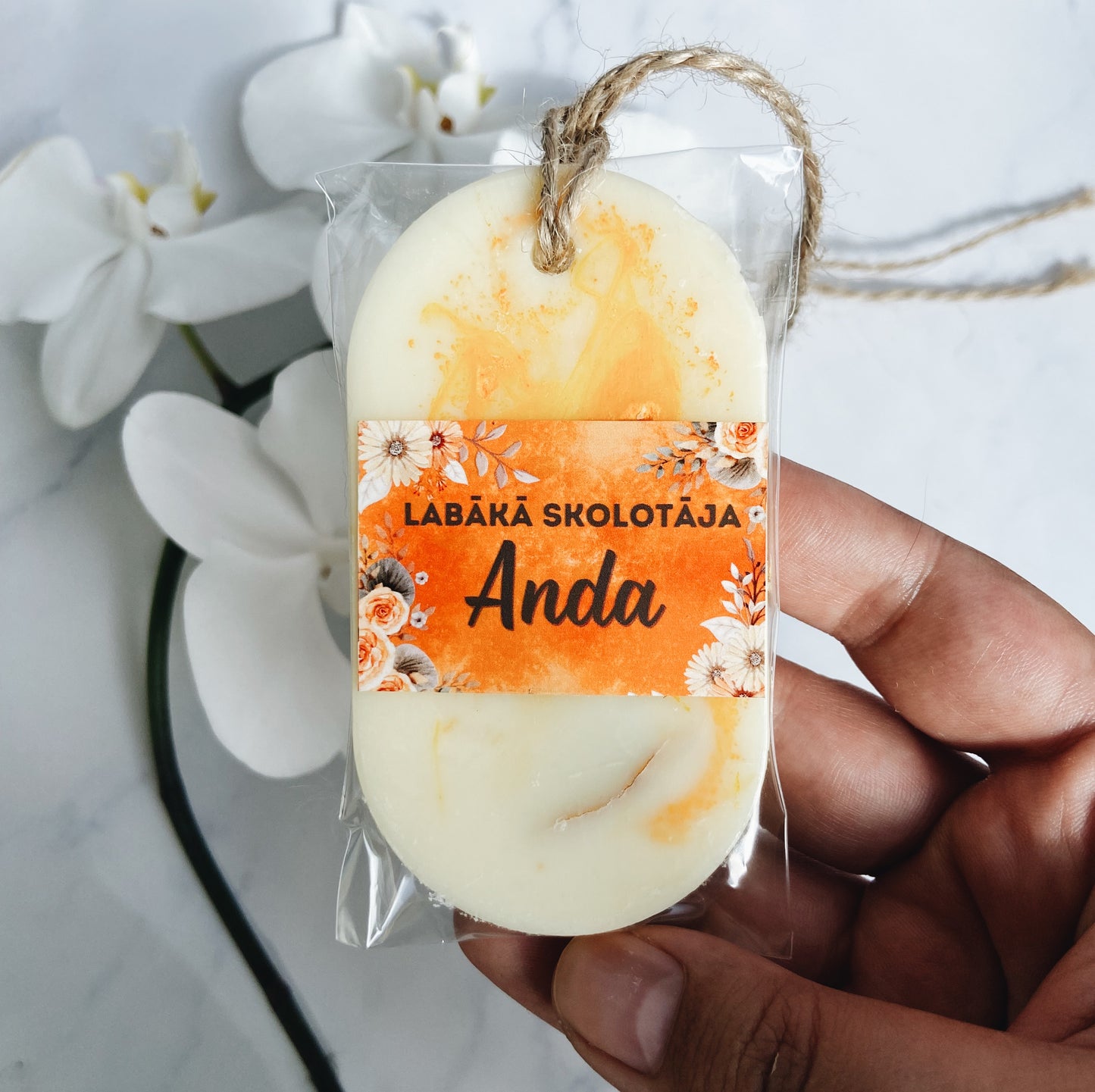Personalizable scented wax "Orange"