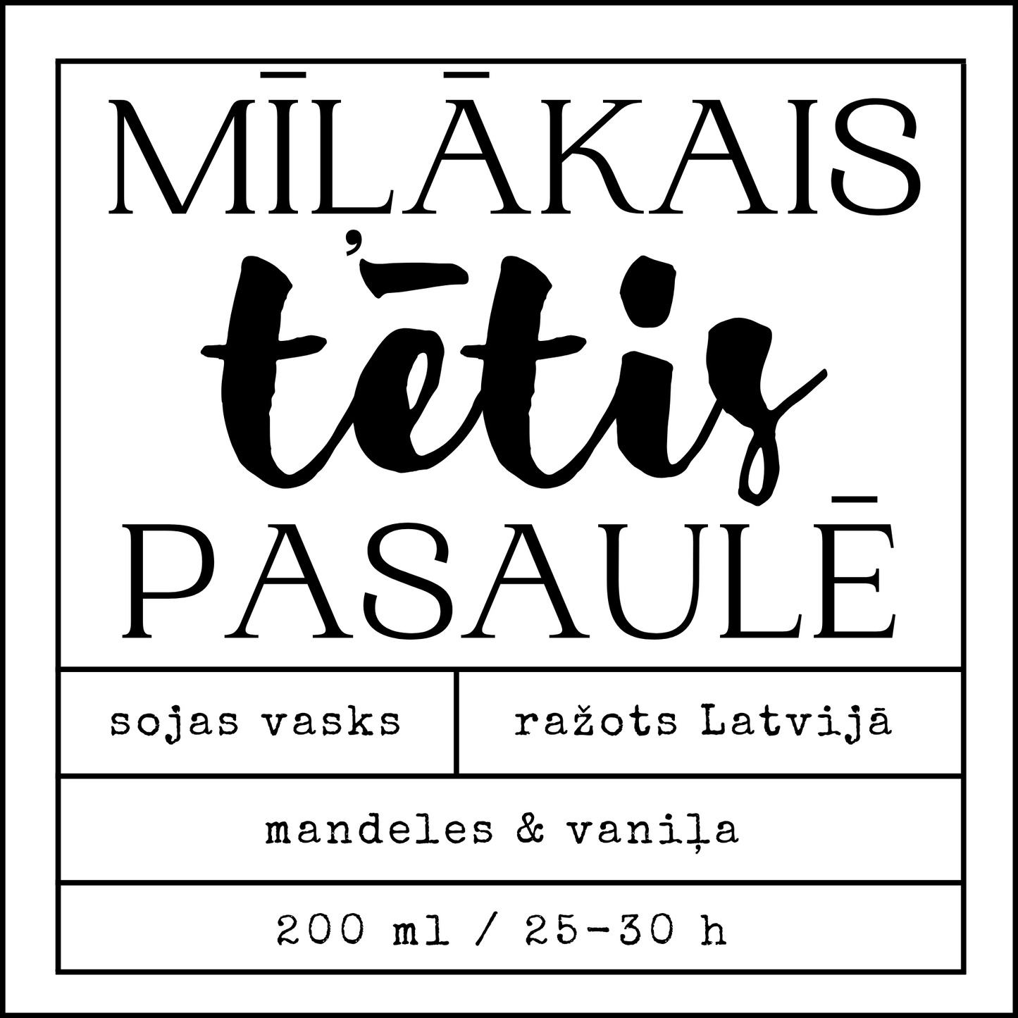"Mīļākais tētis pasaulē" sojas vaska svece
