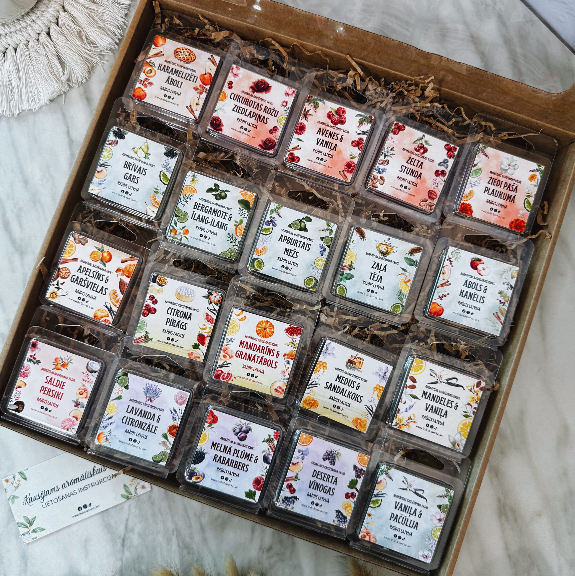 20 KAUSĒJAMU AROMĀTISKO VASKU DĀVANU KOMPLEKTS