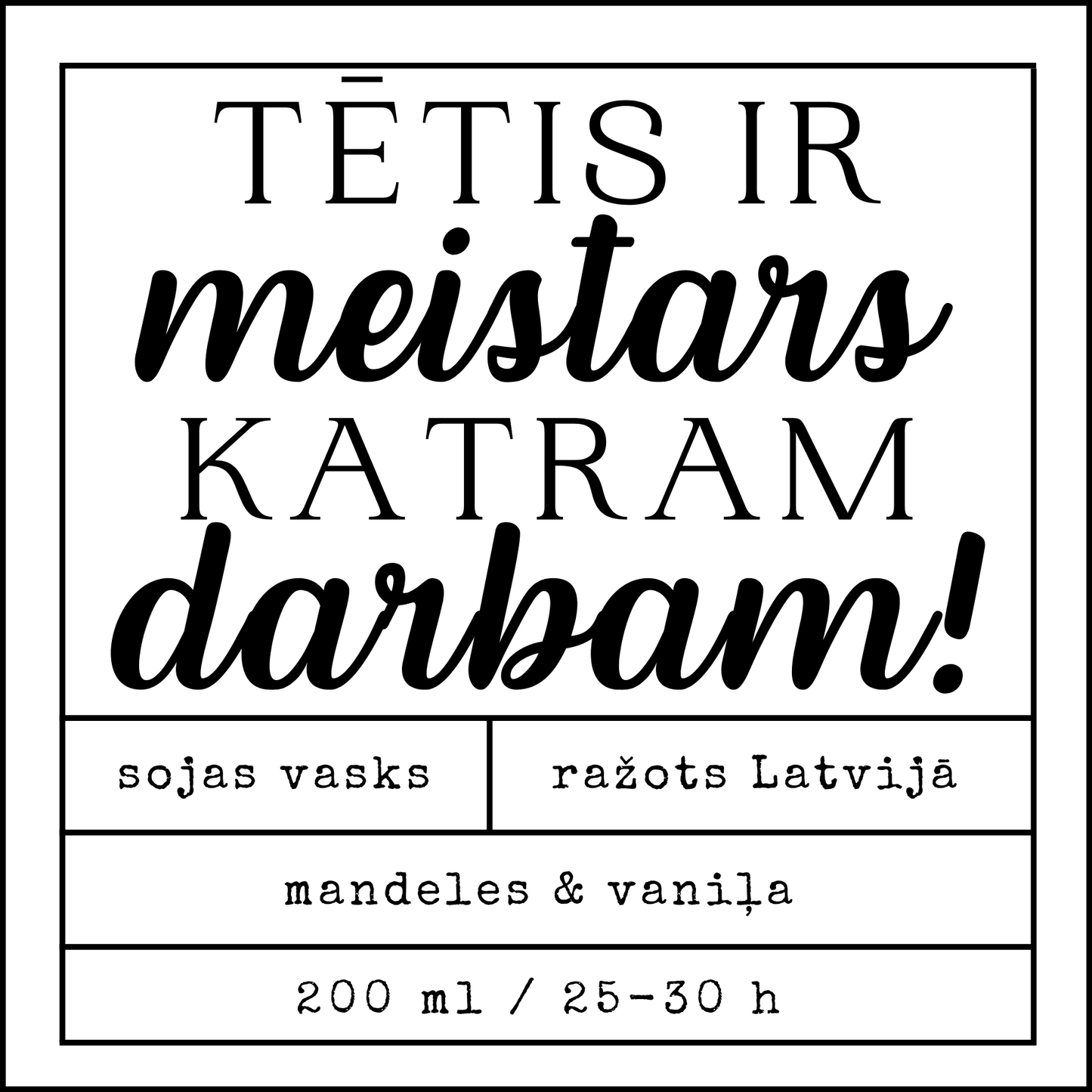 "Tētis ir meistars" sojas vaska svece