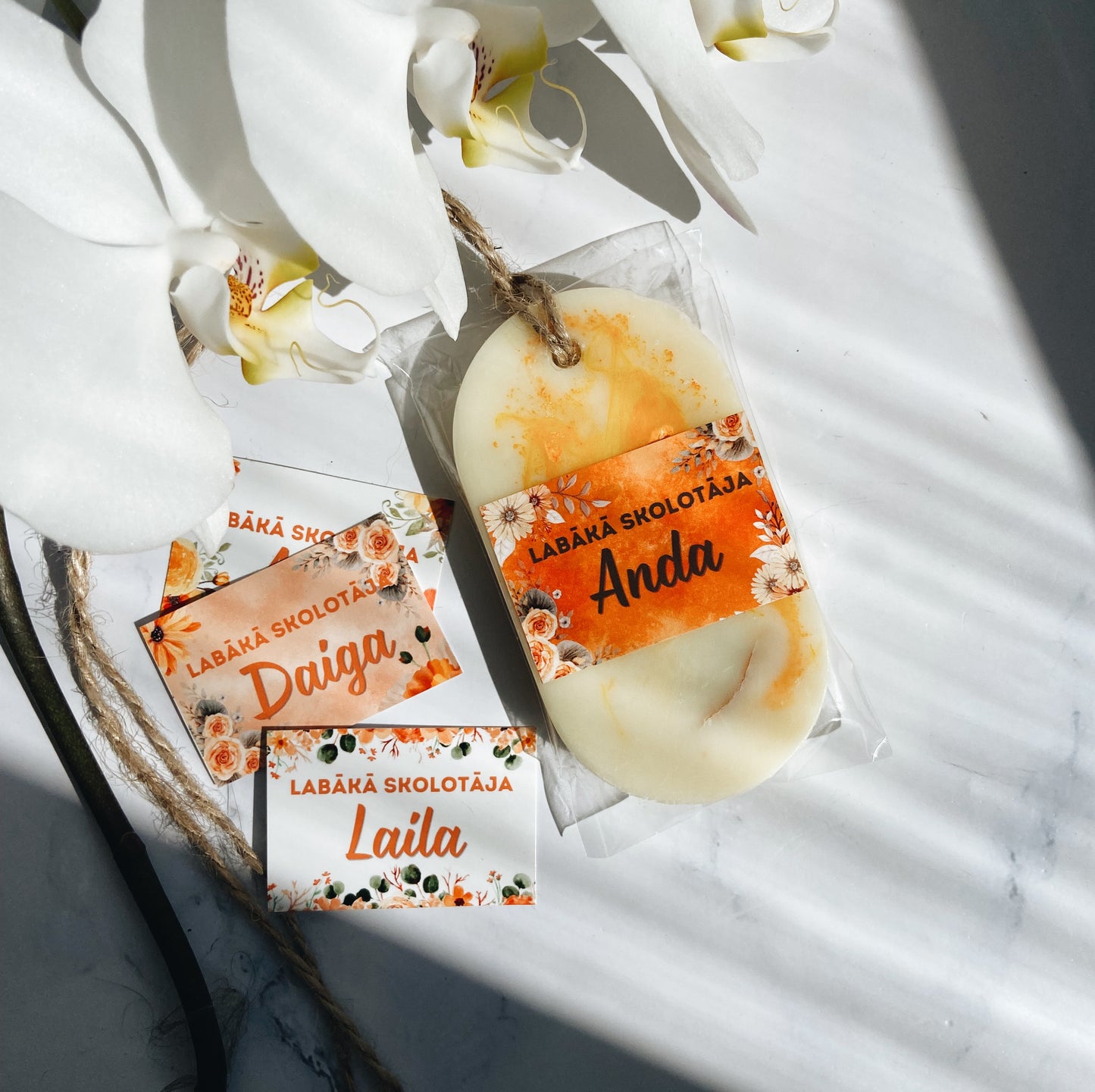 Personalizable scented wax "Orange"