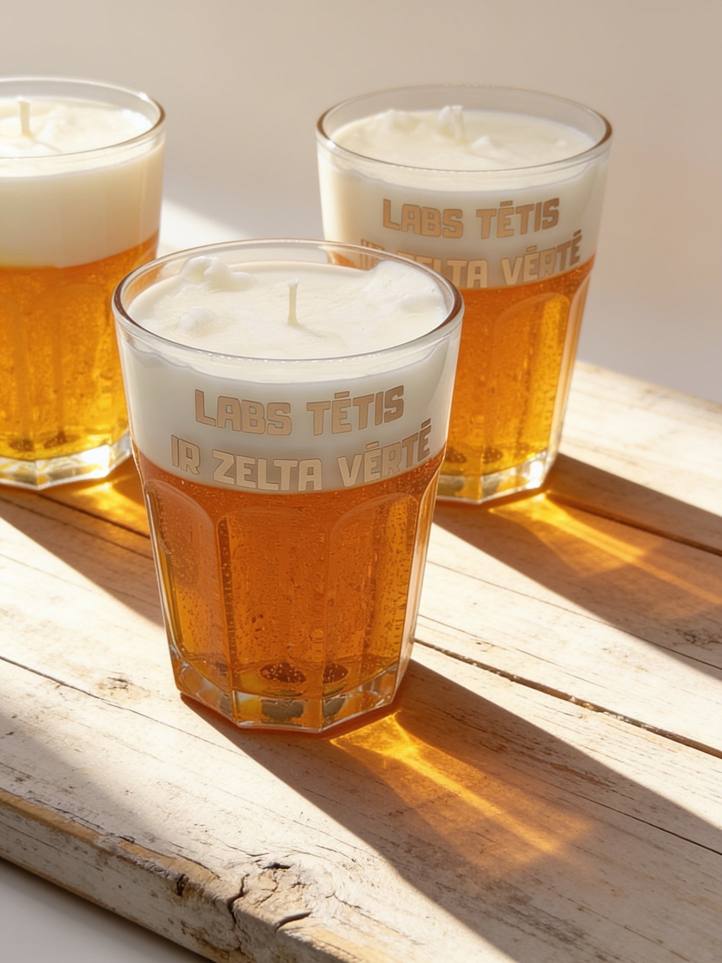 Sojas + gēla vaska svece “Tēta alus glāze”