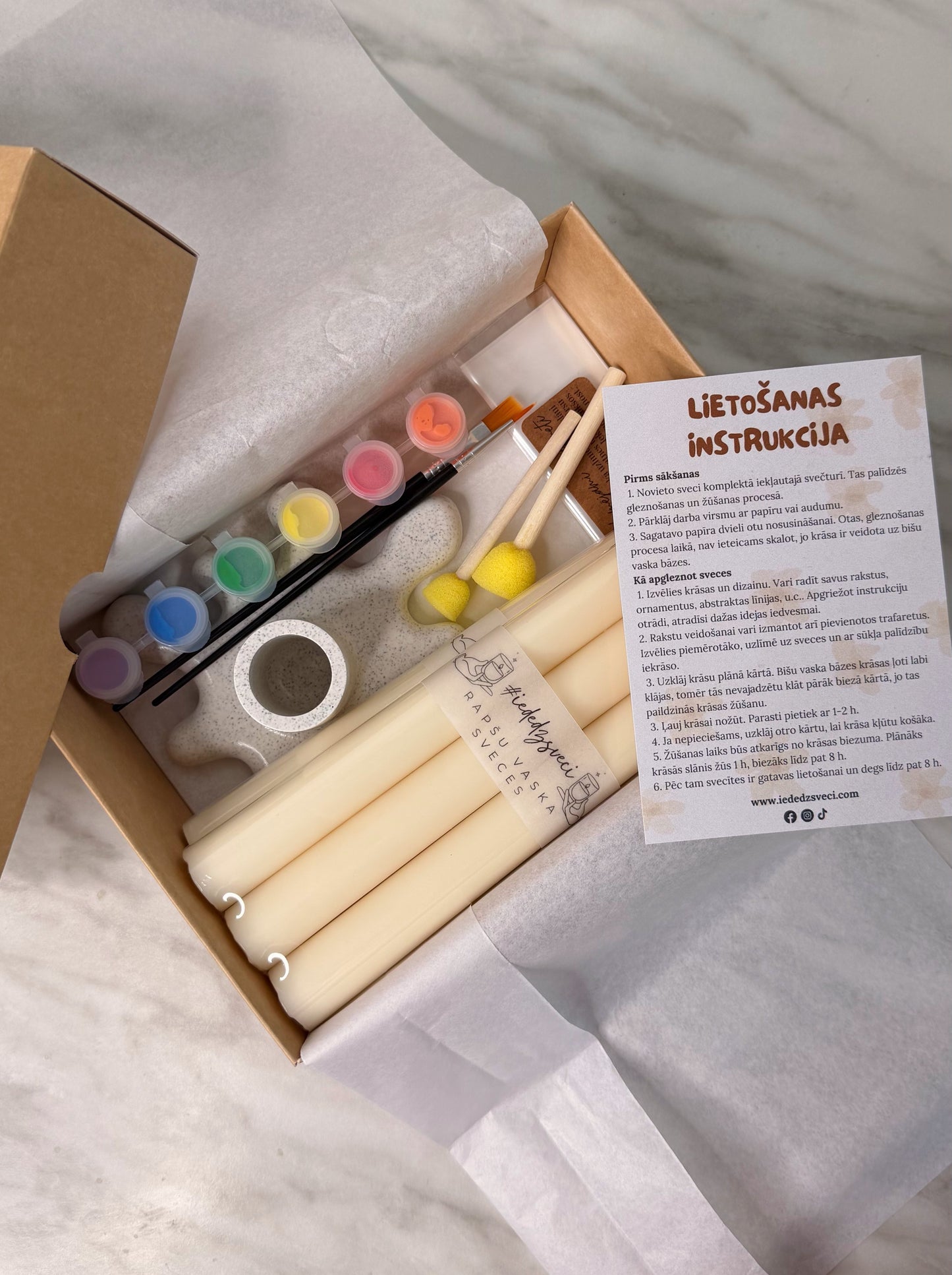 Sveču apgleznošanas komplekts “Izveido savu gaismas mākslu”