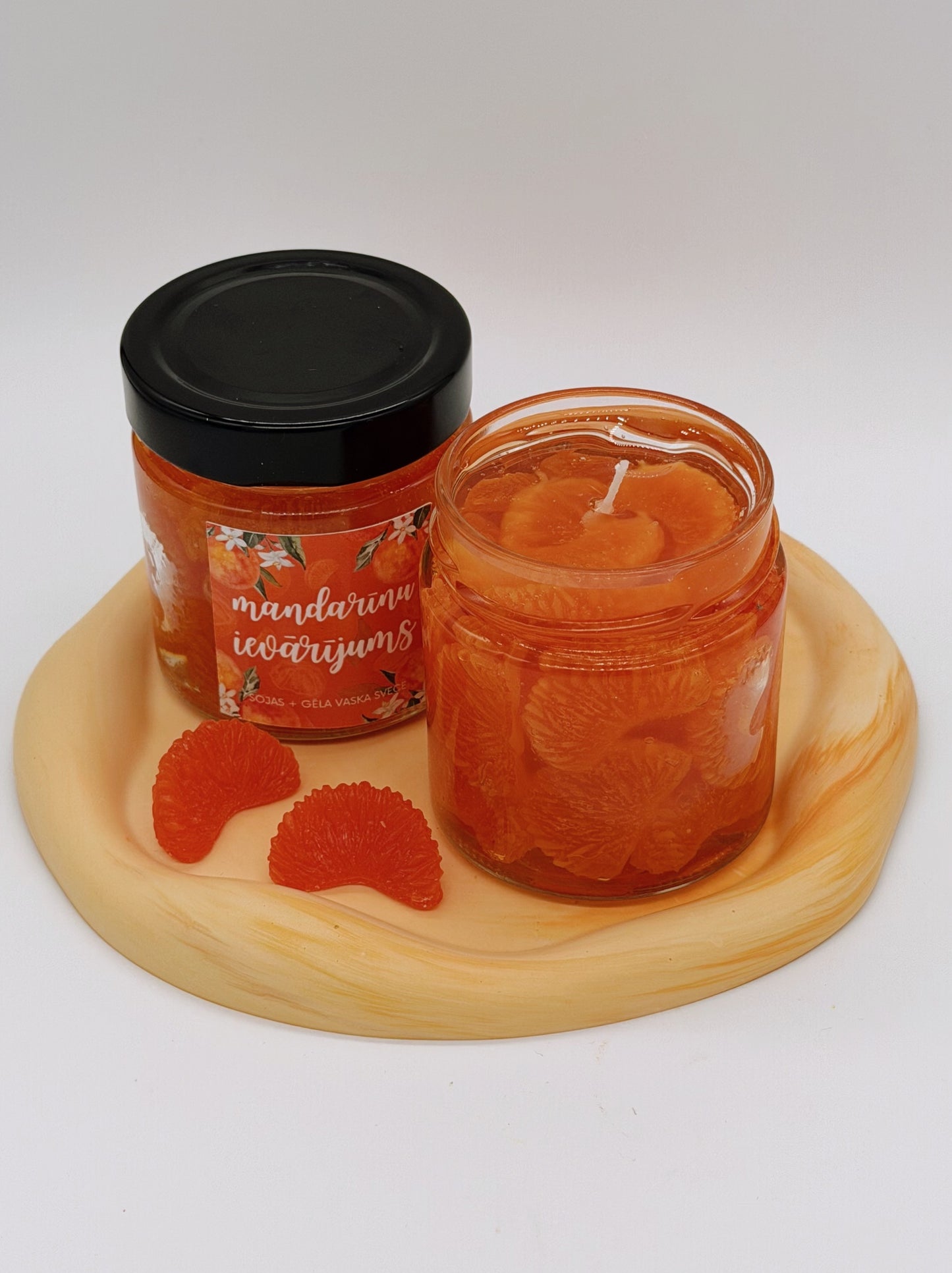 Gela vaska svece mandarinu ievarijums