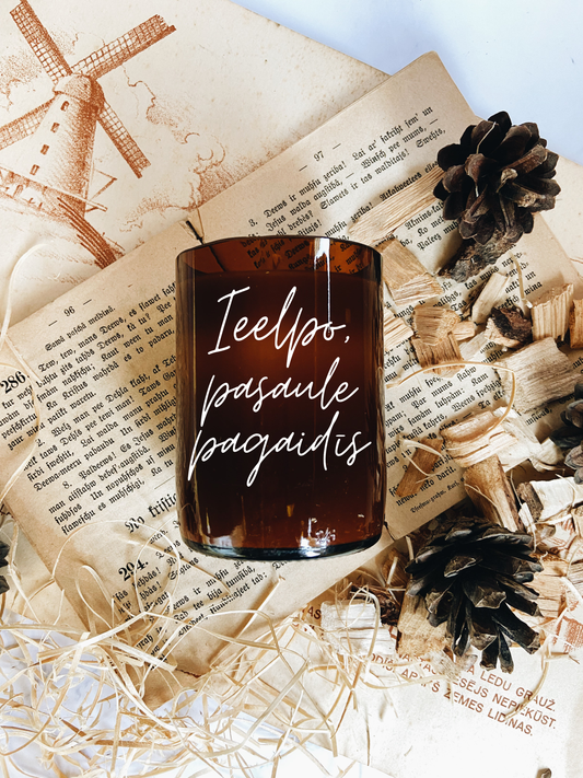 "Breathe, the world will wait!" soy wax candle