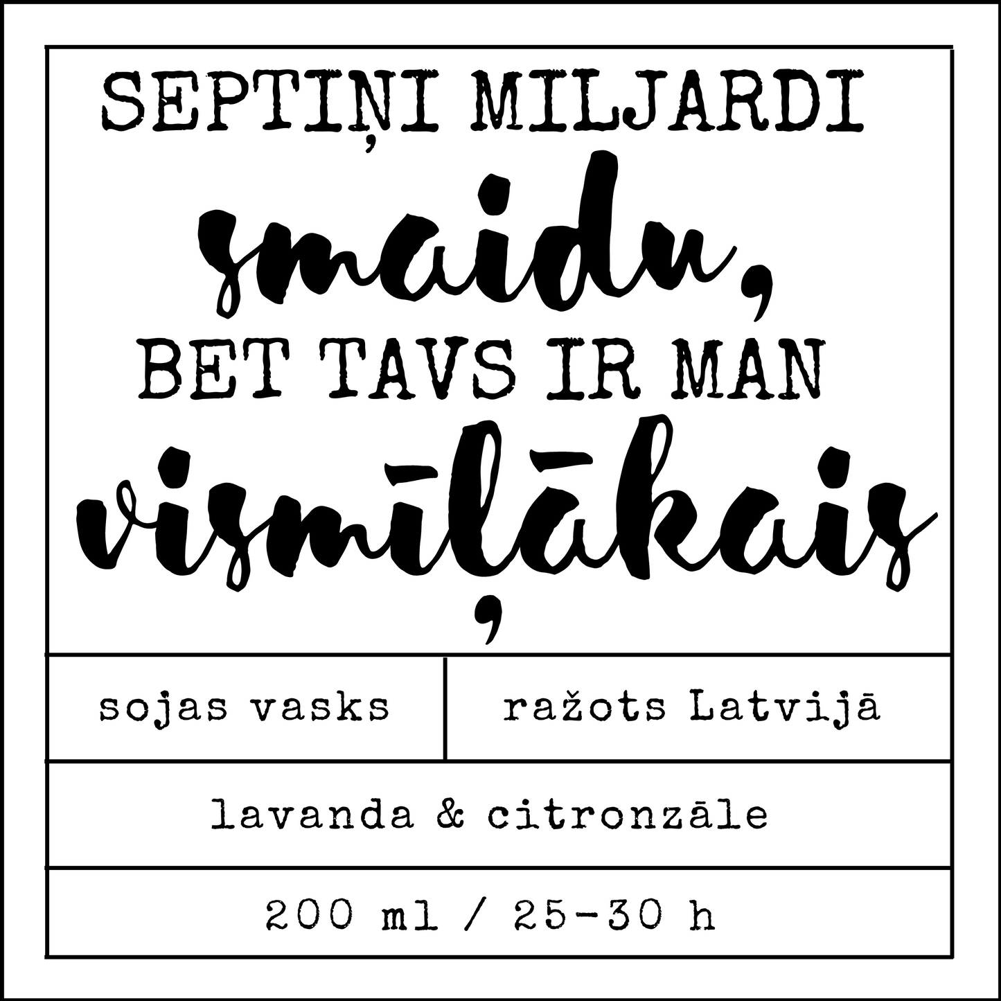 "Seven Billion Smiles" soy wax candle