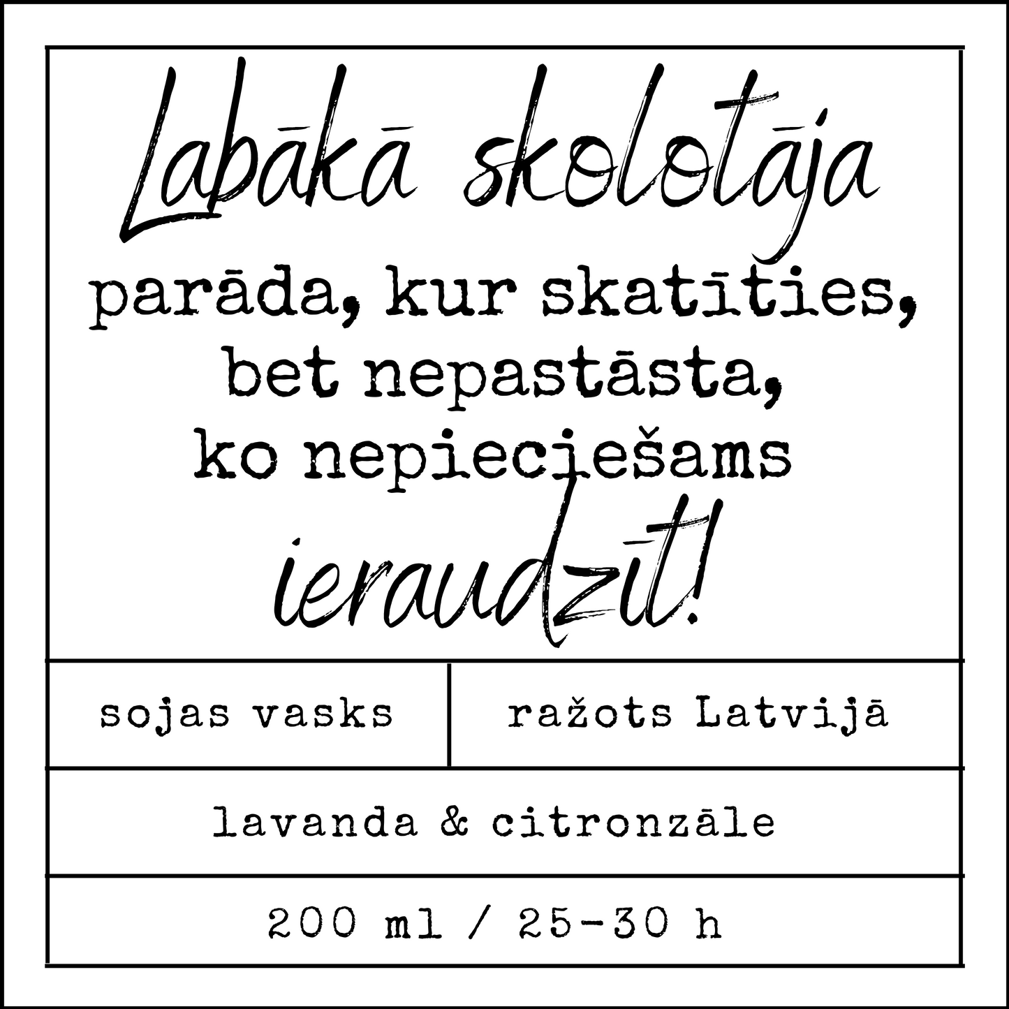 "Labākā skolotāja" sojas vaska svece