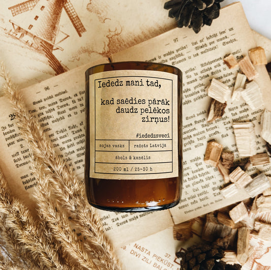 “When you eat peas…” soy wax candle