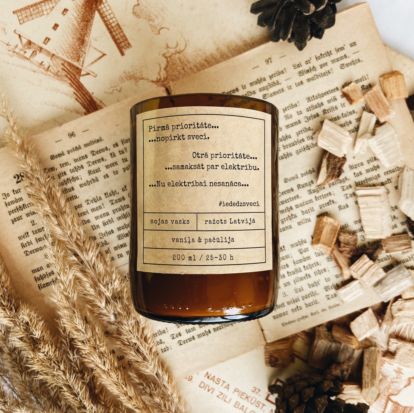 "Electricity Bills 1" soy wax candle