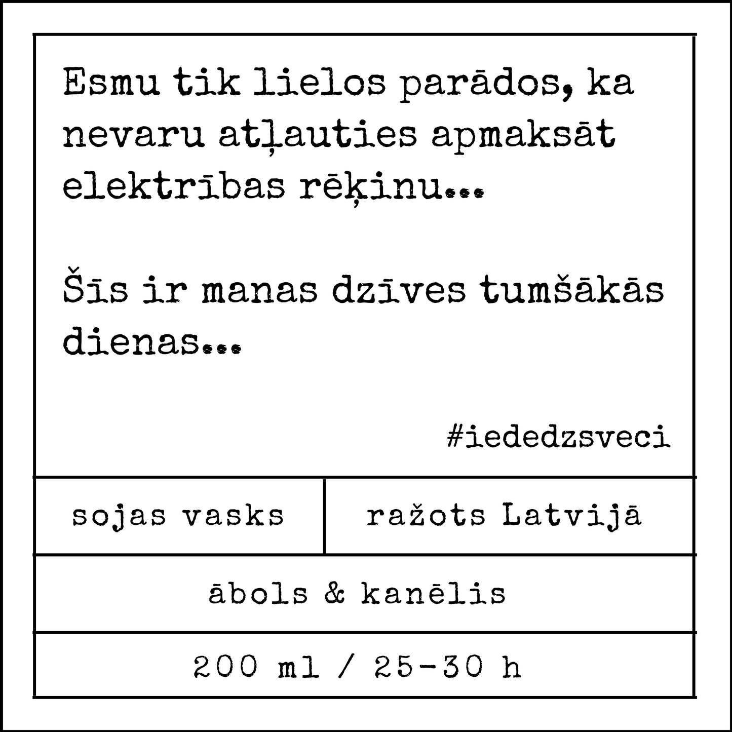 "Electricity Bills 2" soy wax candle