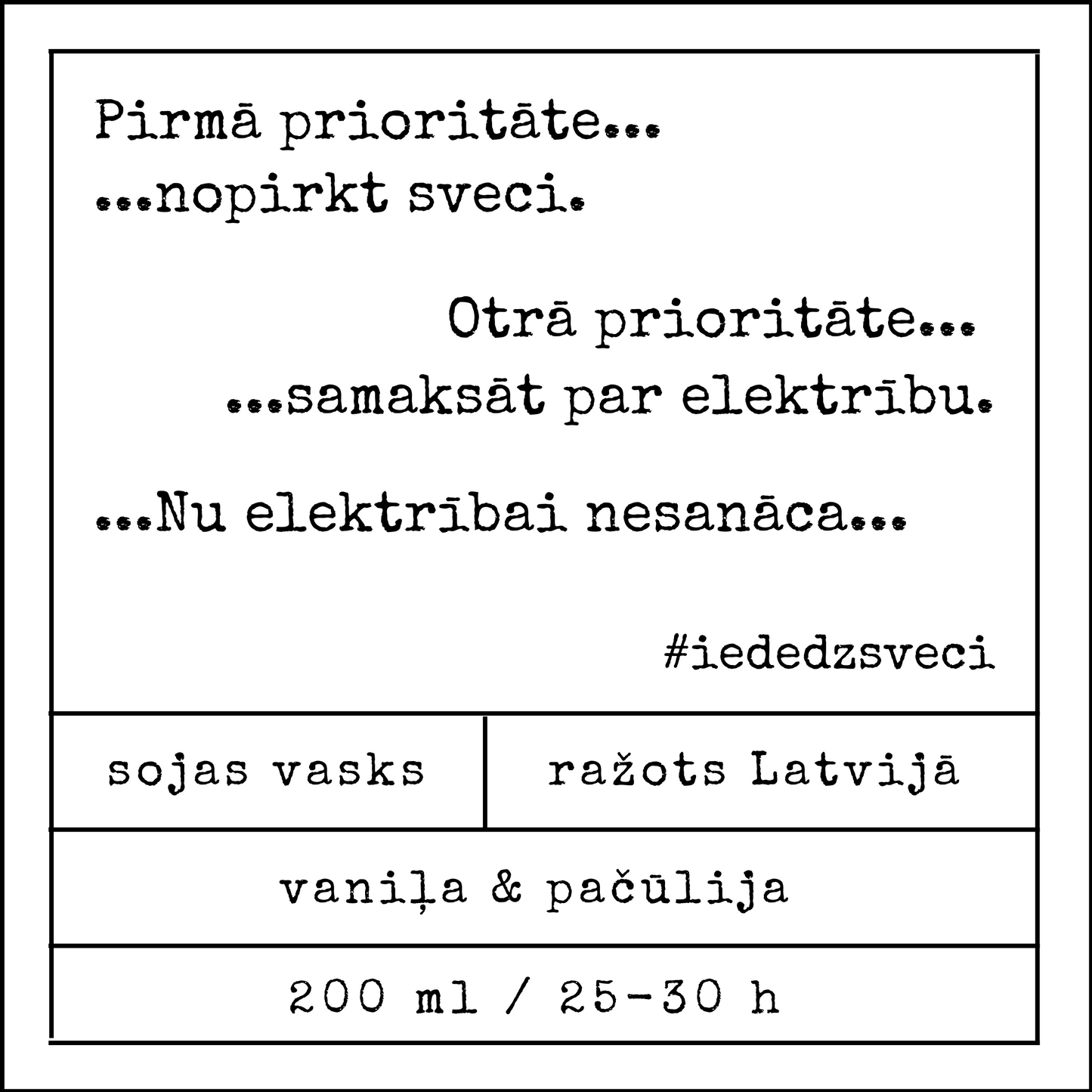 "Electricity Bills 1" soy wax candle