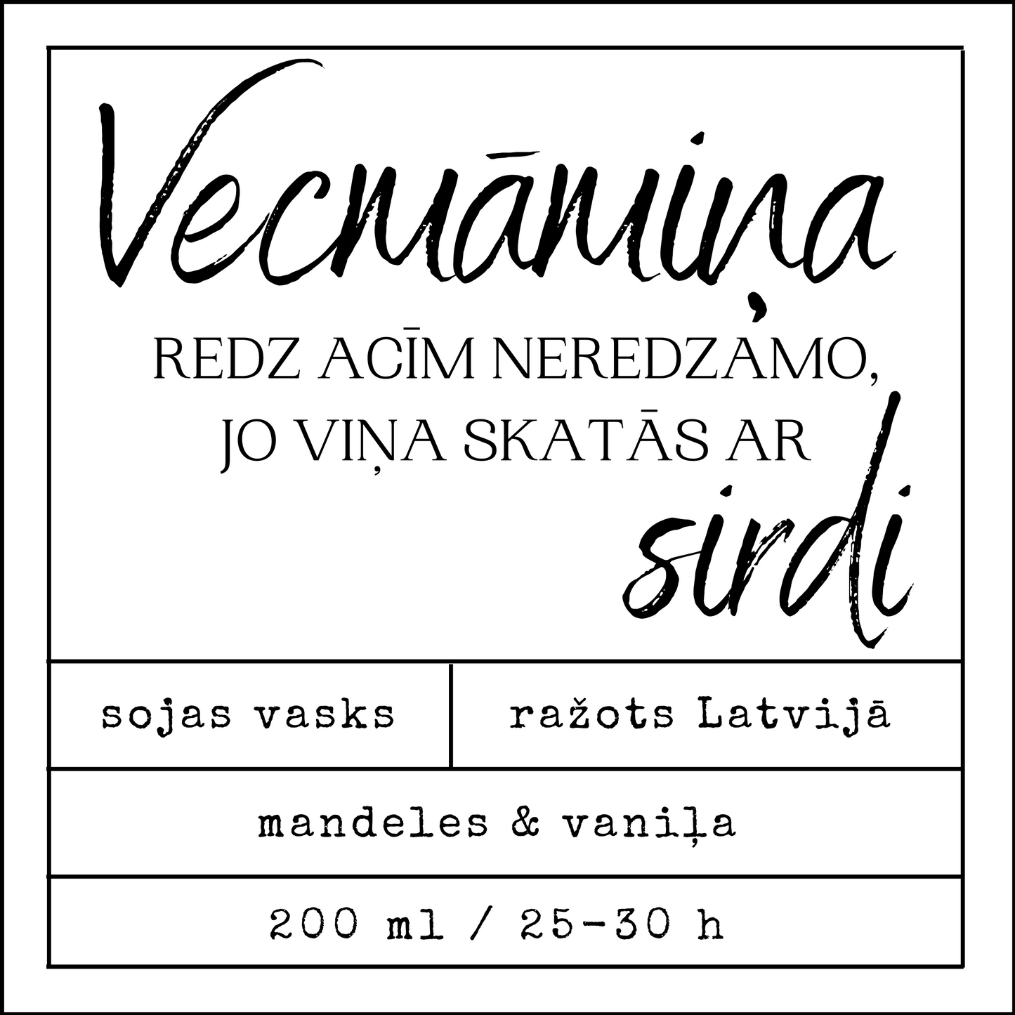 "Grandma" soy wax candle