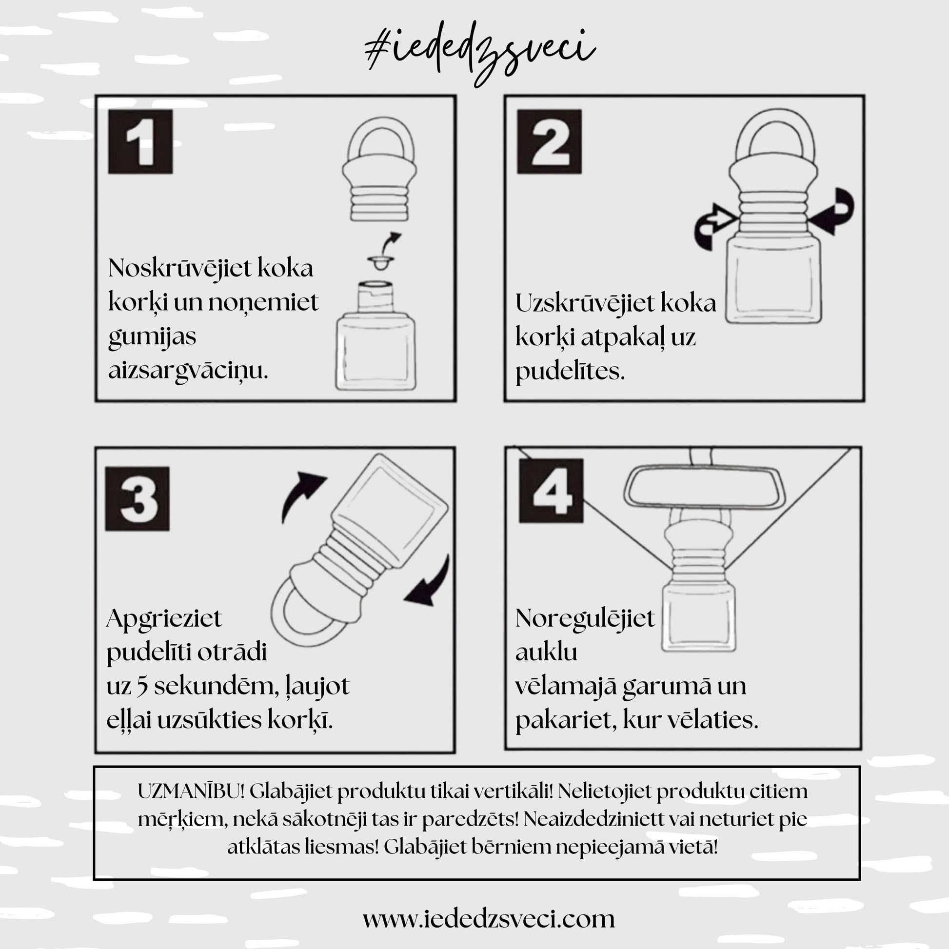 MAŠĪNAS UN SKAPJA AROMATIZĒTĀJA INSTRUKCIJA