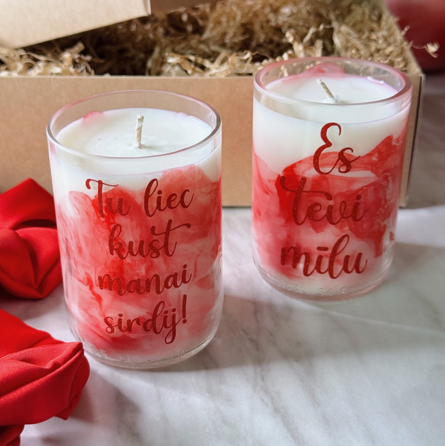 sojas vaska svece es tevi milu tu liec kust manai sirdij