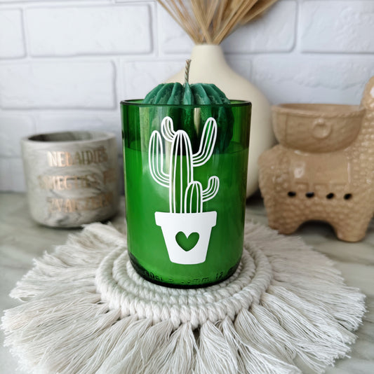 sojas vaska svece kaktusi