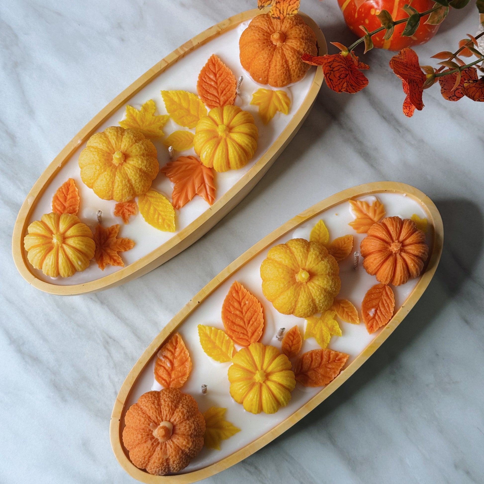 sojas vaska svece krasainais rudens