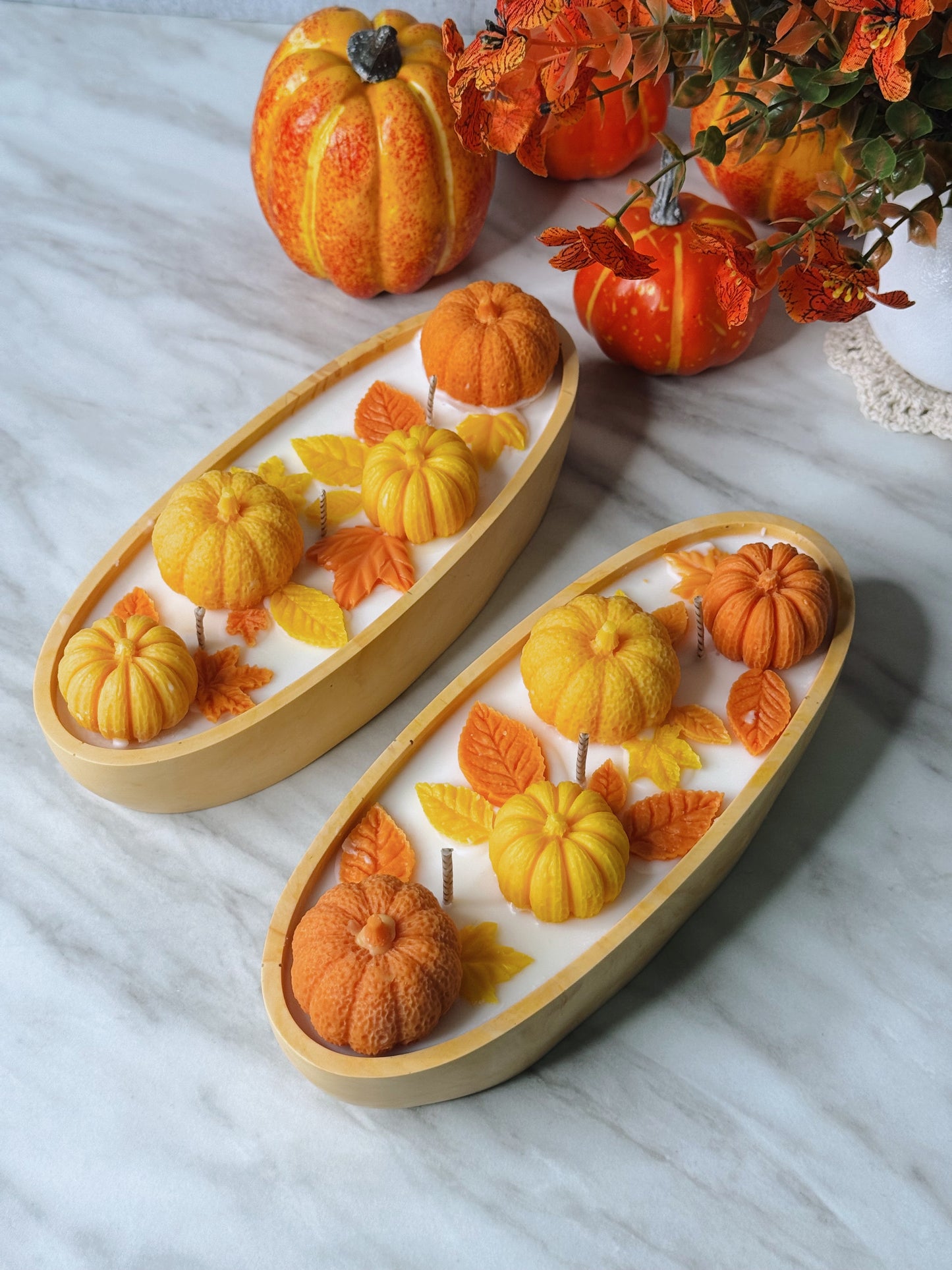 sojas vaska svece krasainais rudens