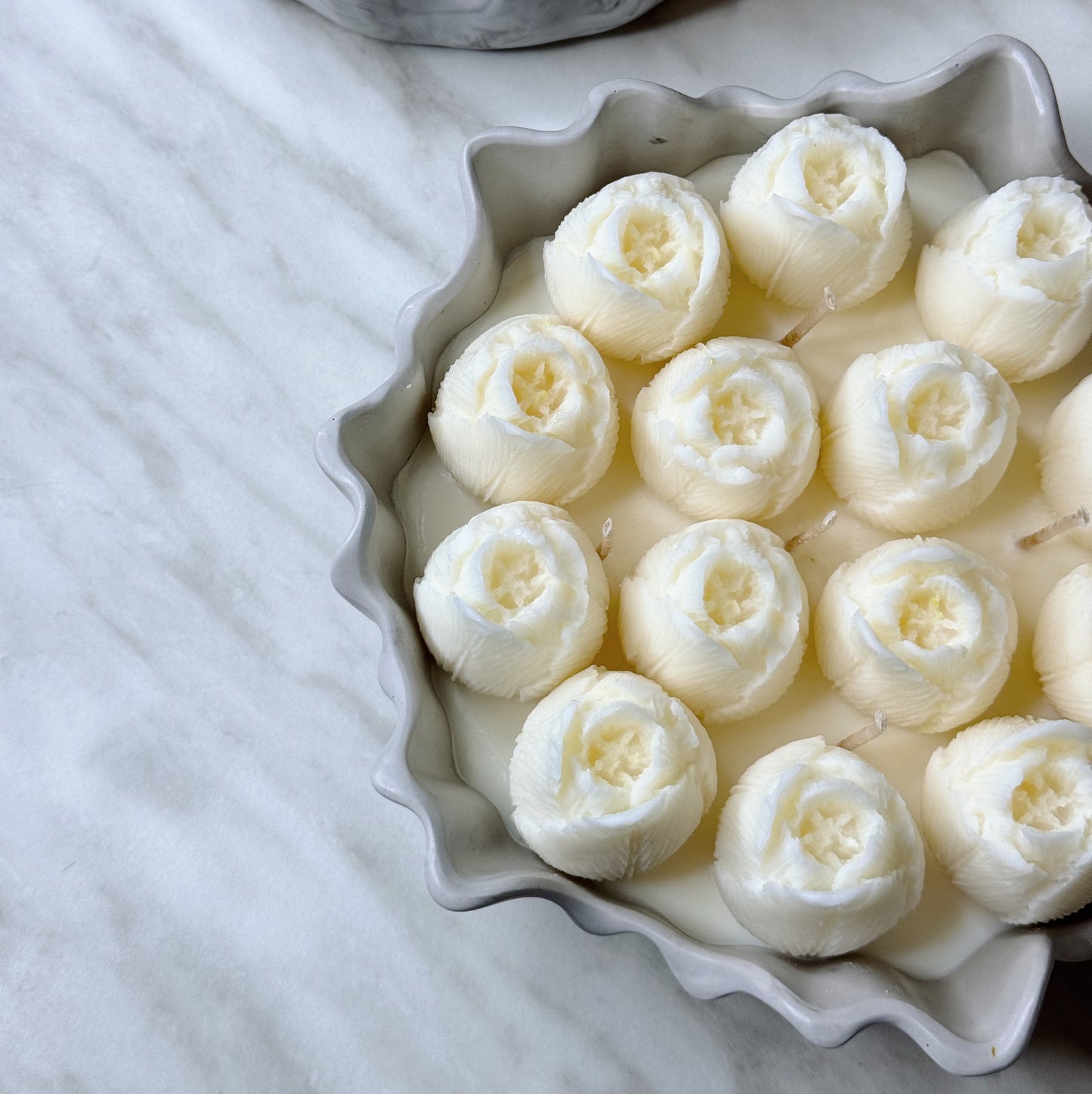 sojas vaska svece tulpes