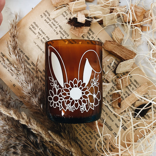 zakis ziedos sojas vaska svece