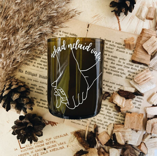 "never let go" soy wax candle