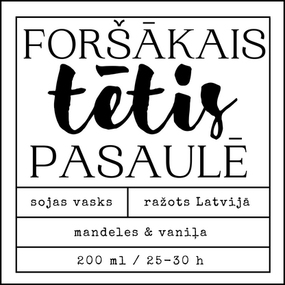 "Foršākais tētis pasaulē" sojas vaska svece