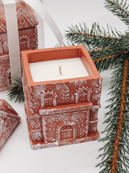Sojas vaska svece “Ziemassvētku namiņš”