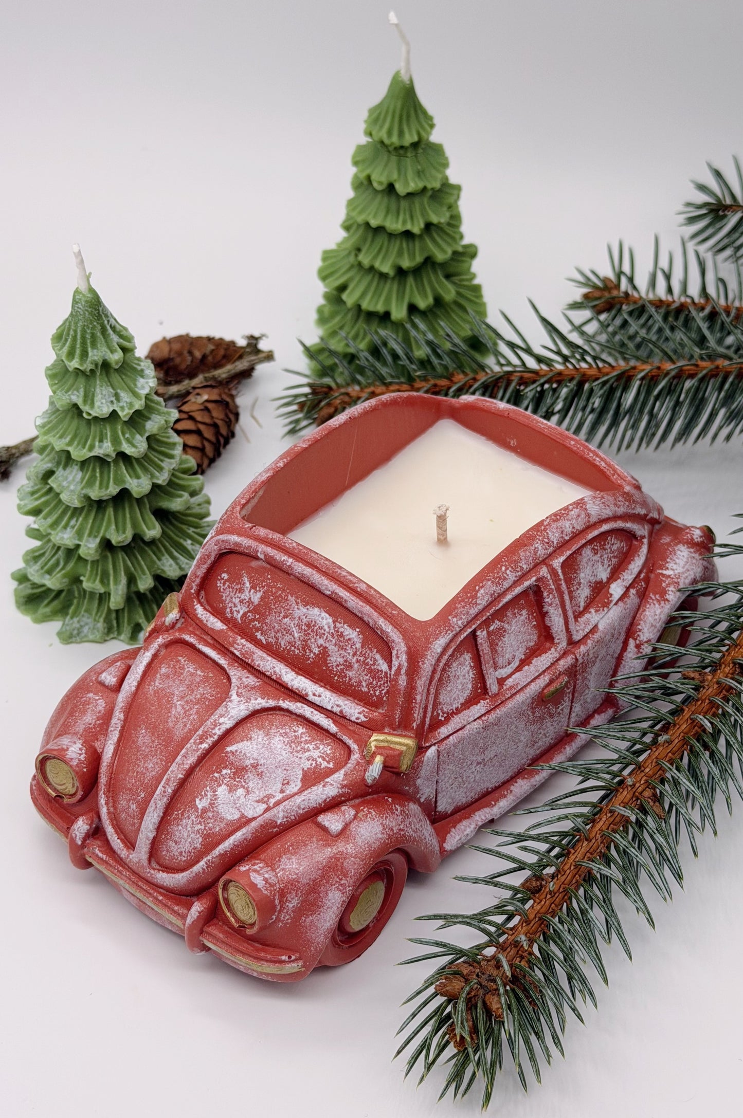 Sojas vaska svece “Ziemassvētku auto”