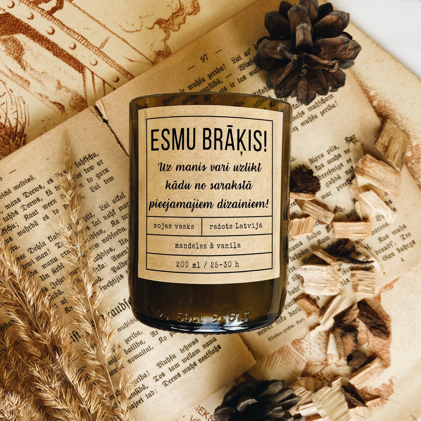 “Esmu brāķis” sojas vaska svece