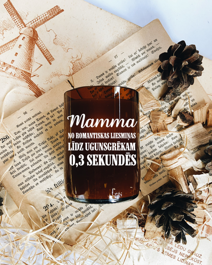 "No romantiskas liesmiņas.." sojas vaska svece