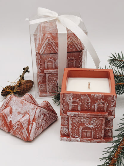 Sojas vaska svece “Ziemassvētku namiņš”