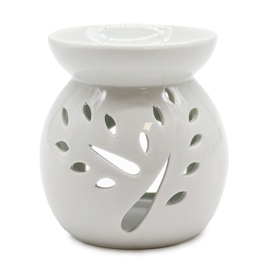 Balta keramikas aromlampa