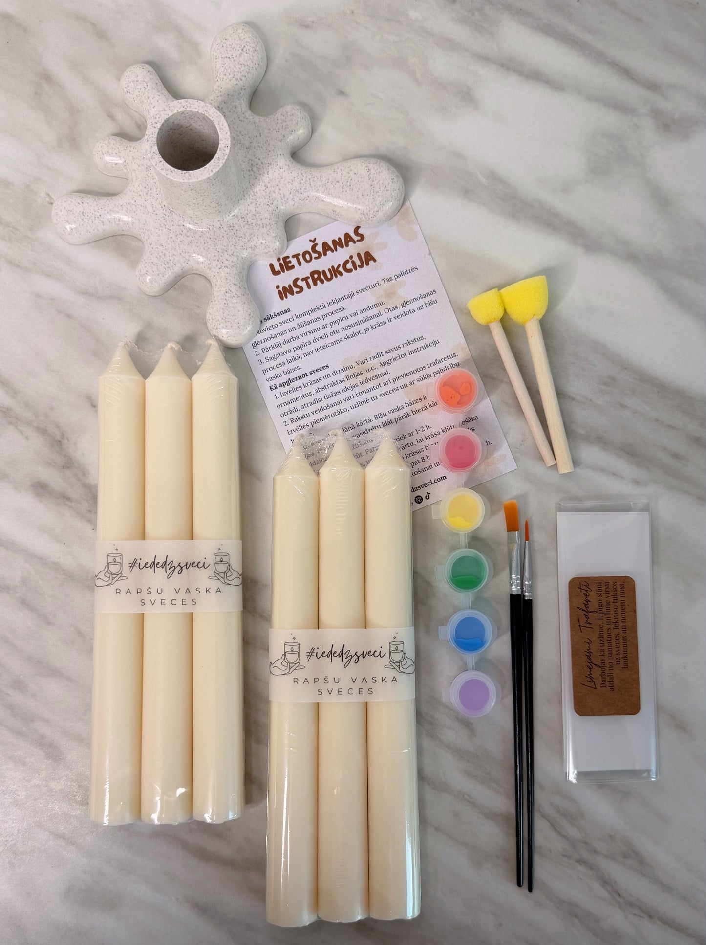 Sveču apgleznošanas komplekts “Izveido savu gaismas mākslu”