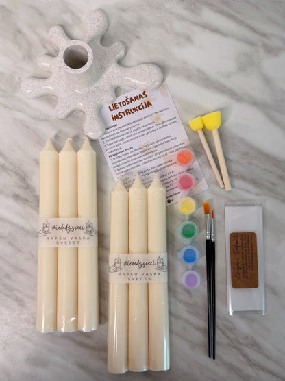 Sveču apgleznošanas komplekts “Izveido savu gaismas mākslu”