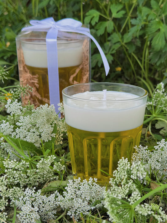 Sojas + gēla vaska svece “Alus glāze”