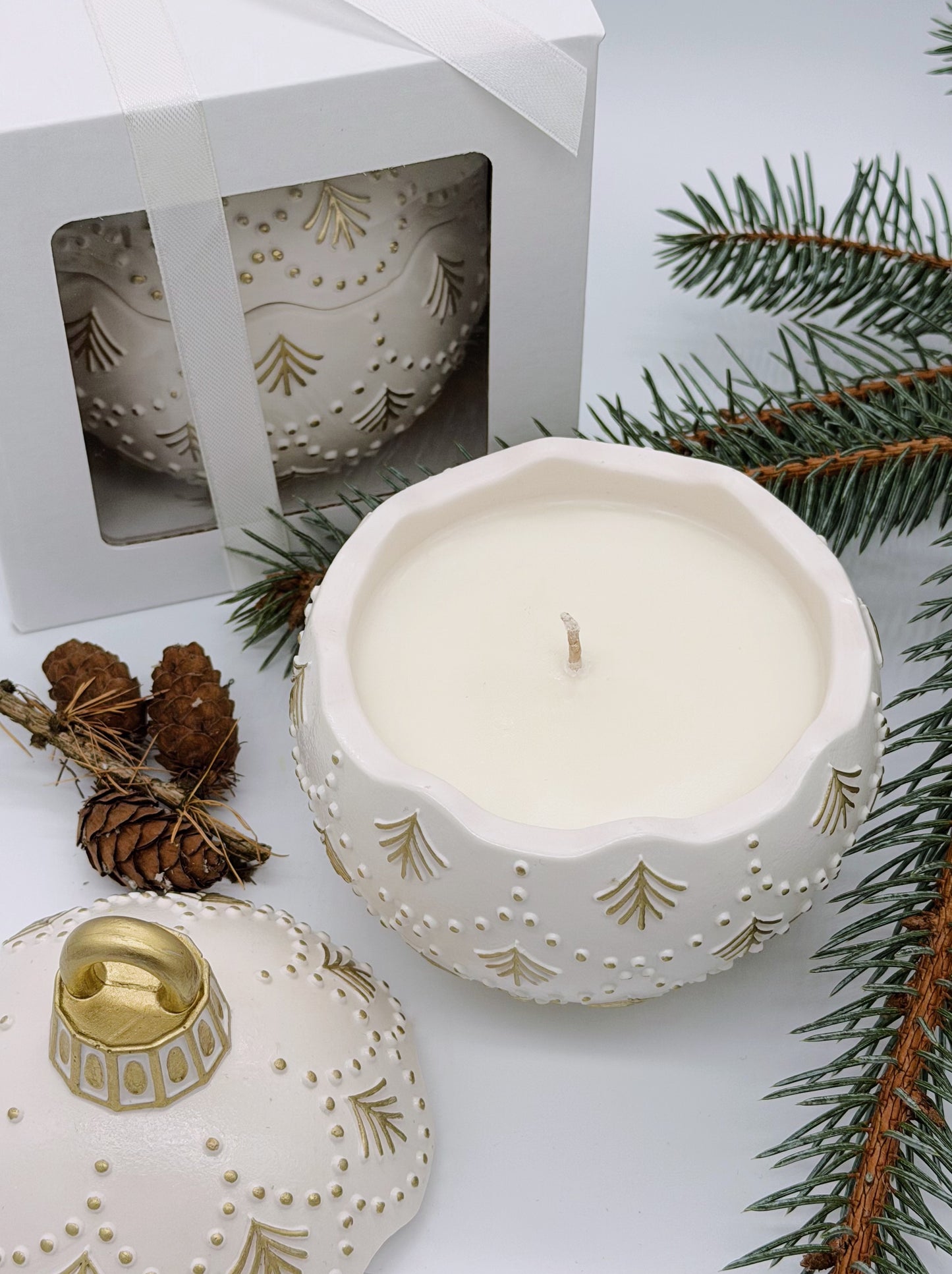 Sojas vaska svece "Svētku pērle”