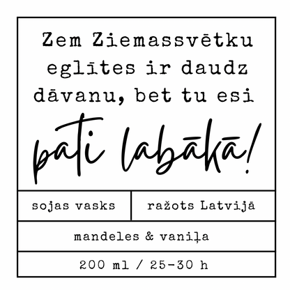 "Pati labākā" sojas vaska svece